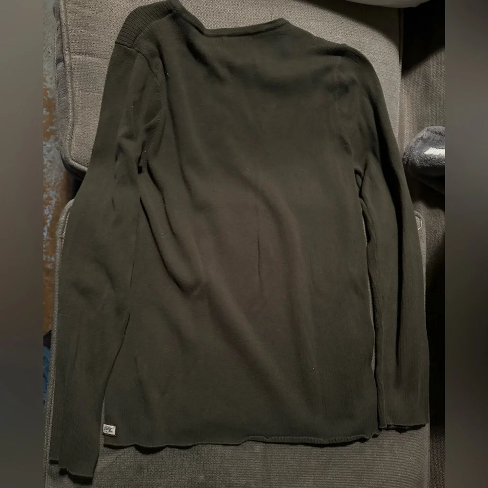Polo Jeans, olive green button up long sleeved shirt, SIZE LARGE - Picture 3 of 5